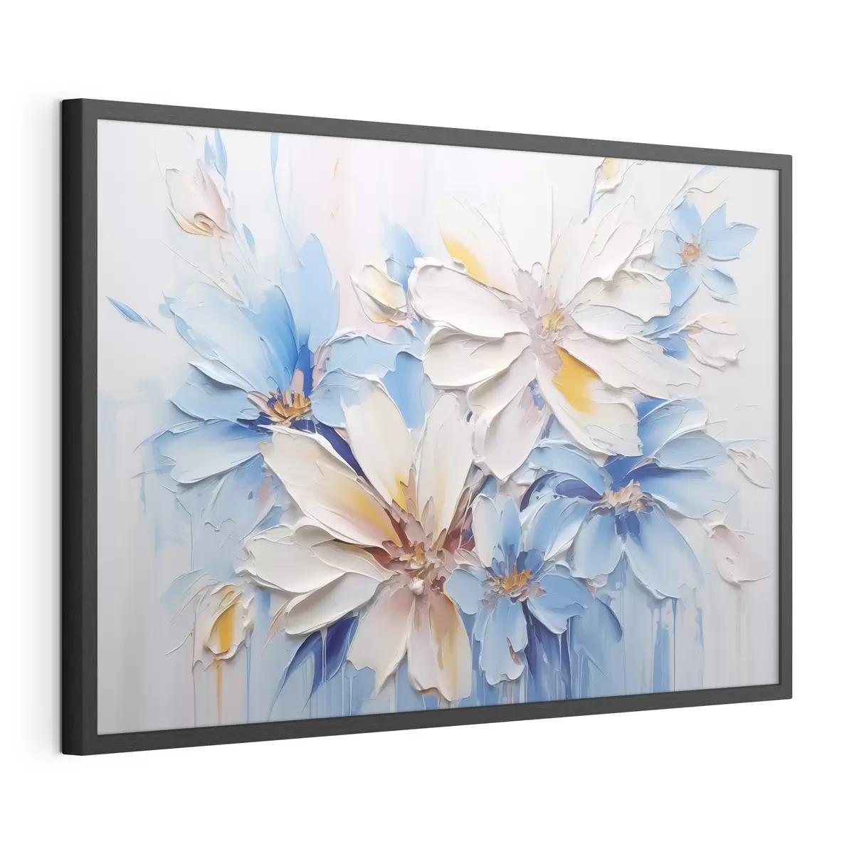 Poster Blumen abstrakte Nachahmung Pinselstriche f45115