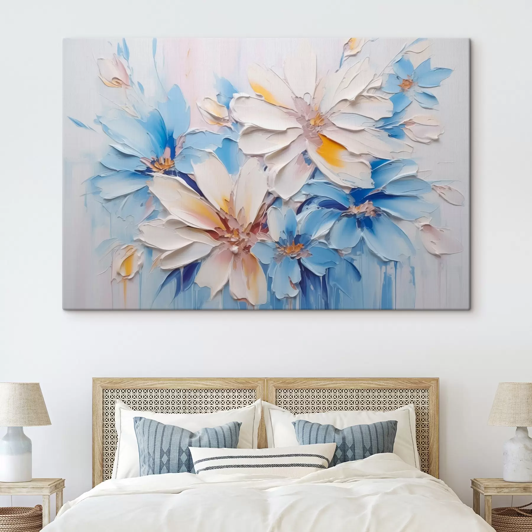 Fototapete Blumen abstrakte Nachahmung Pinselstriche s45115