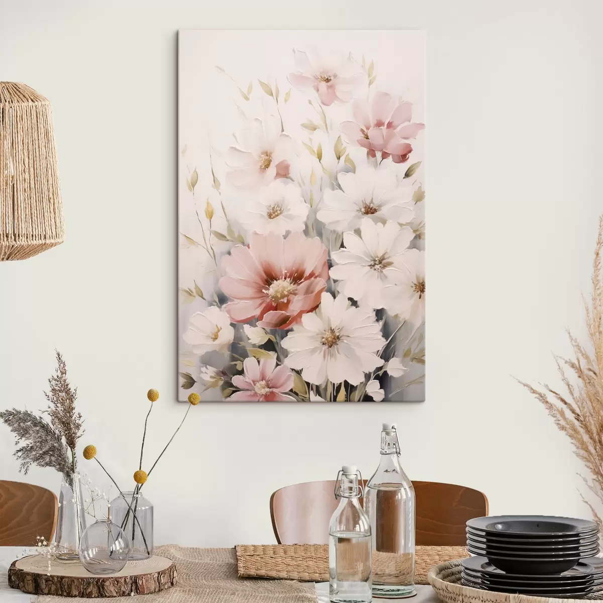 Fototapete Zarte Blumen Nachahmung Malerei s45119