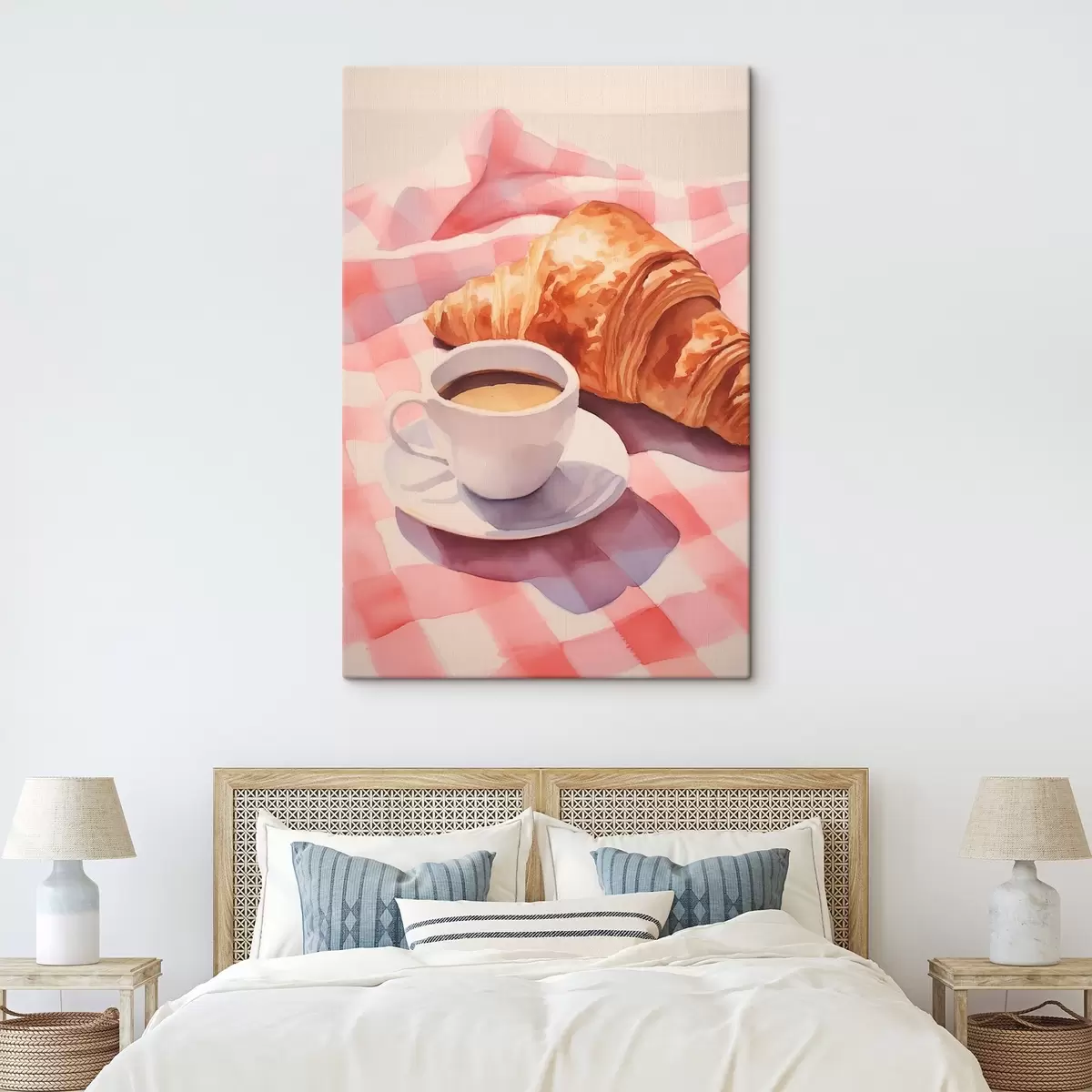 Fototapete Kaffee mit Croissant s45143