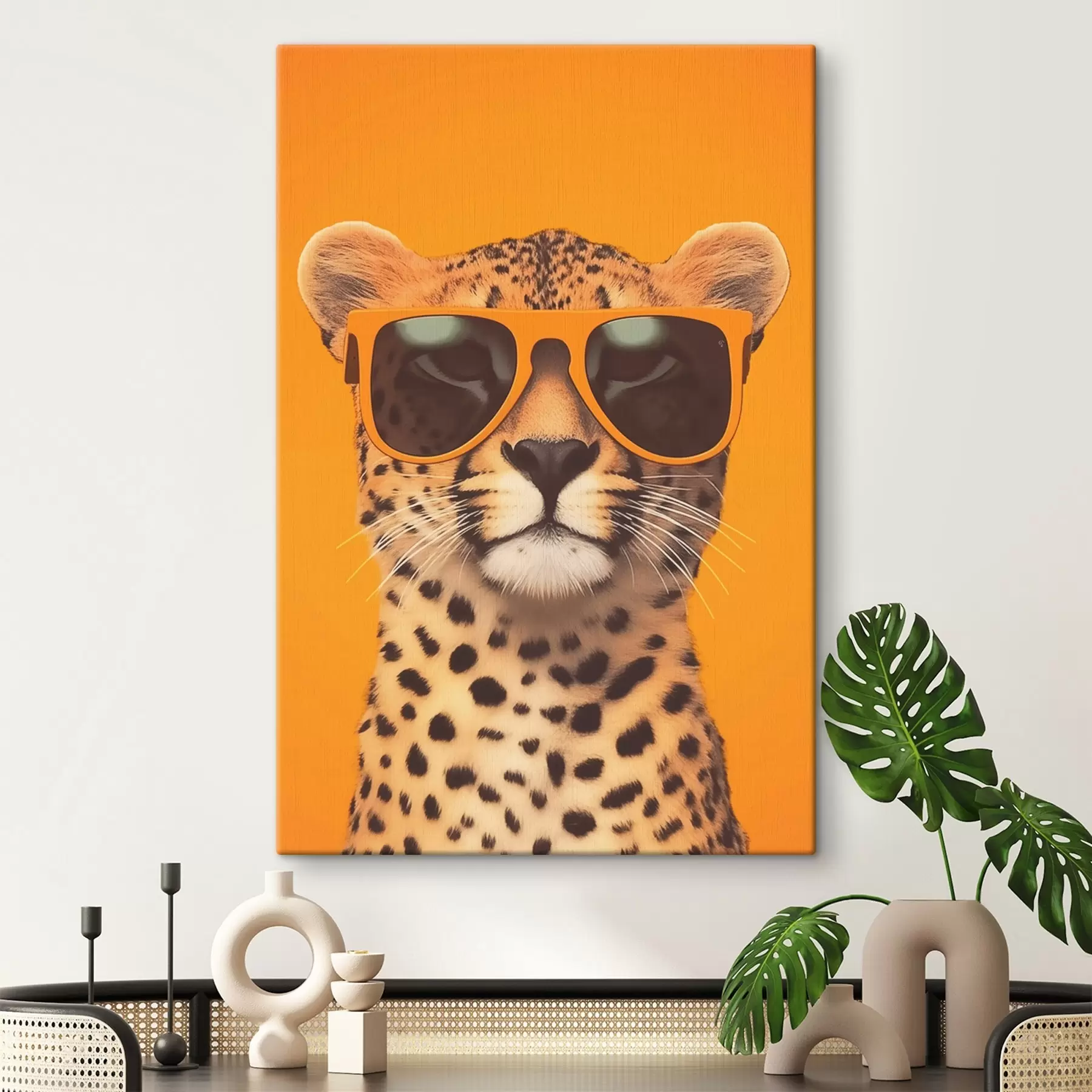 Fototapete Gepard mit Sonnenbrille s45144