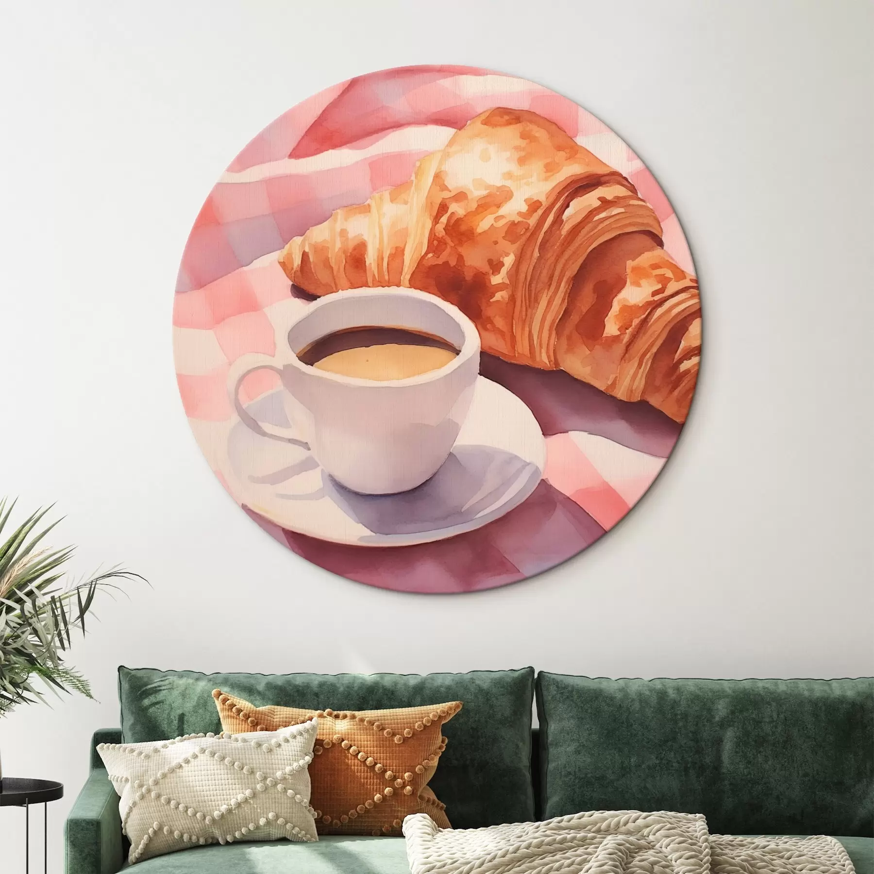 Fototapete Kaffee mit Croissant r45143
