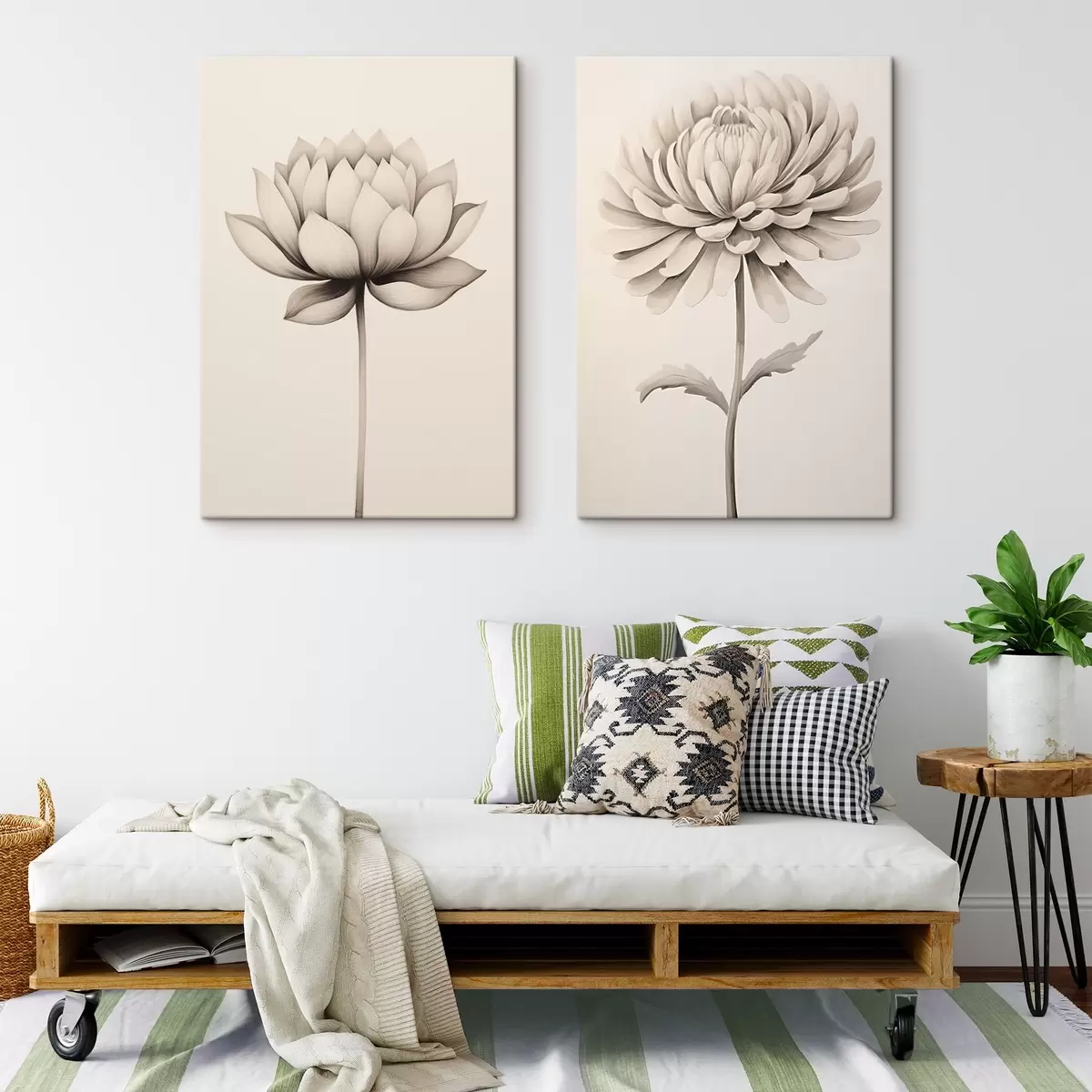 Fototapete Lotus und Chrysantheme m00475