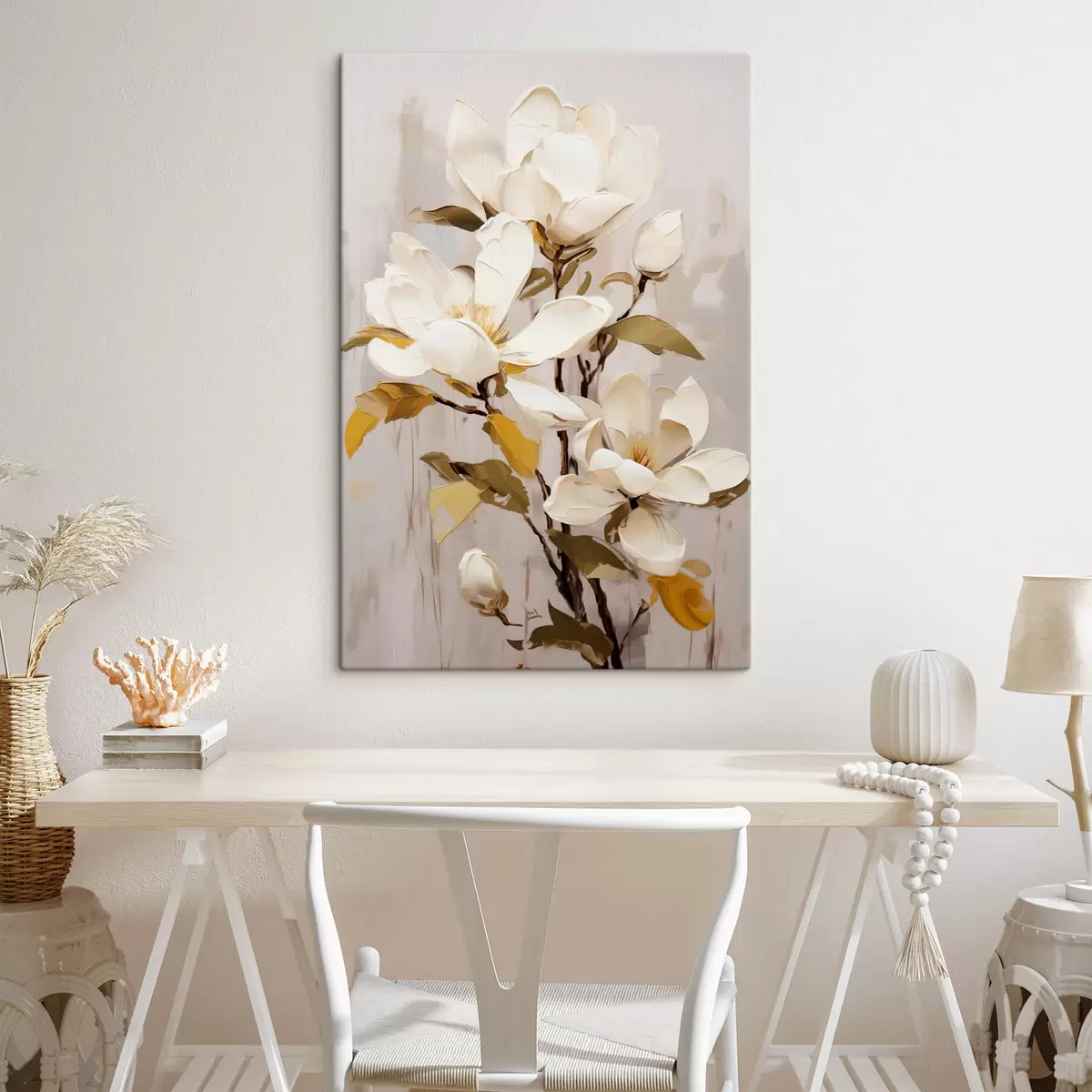 Fototapete Ein abstrakter Zweig mit Magnolie s44300