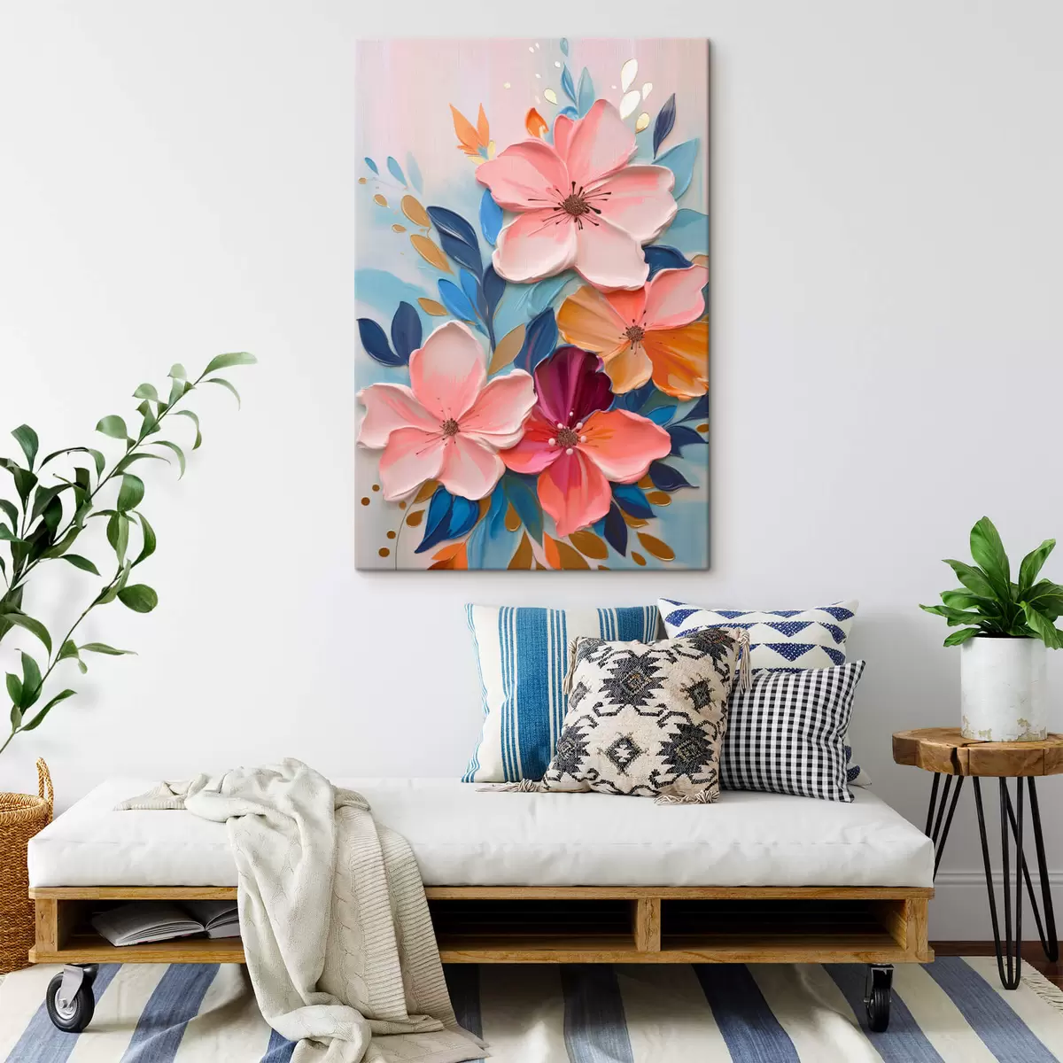 Fototapete Abstrakte bunte Blumen s45064