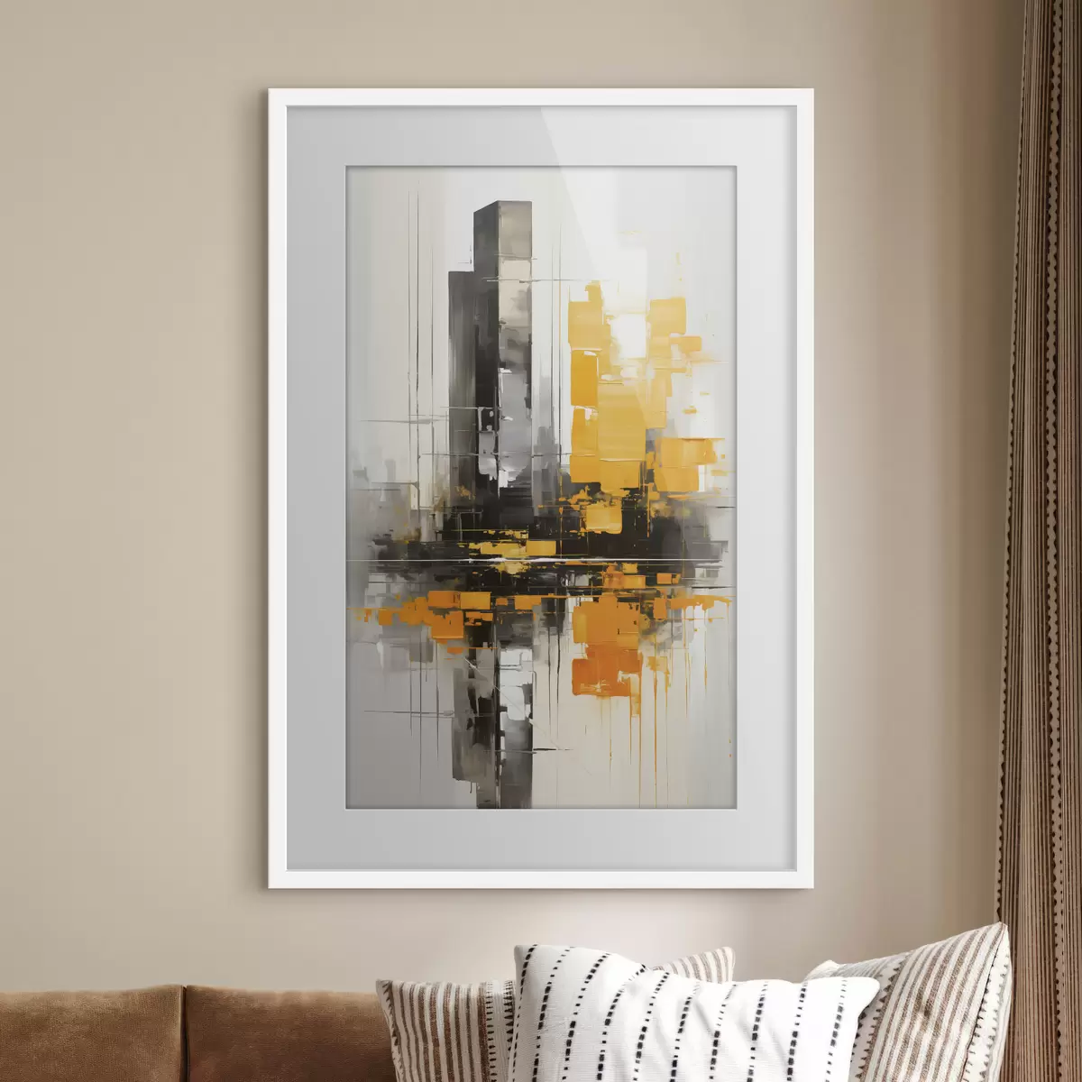 Poster Abstraktion mit Wolkenkratzern f45162
