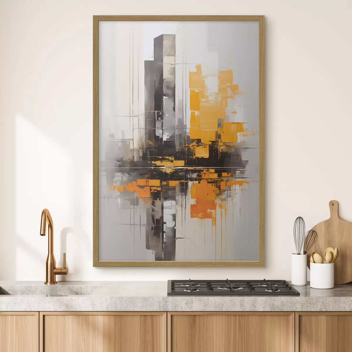Poster Abstraktion mit Wolkenkratzern f45162