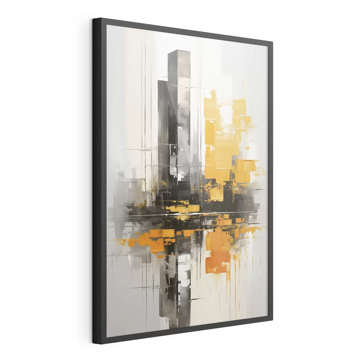 Poster Abstraktion mit Wolkenkratzern f45162