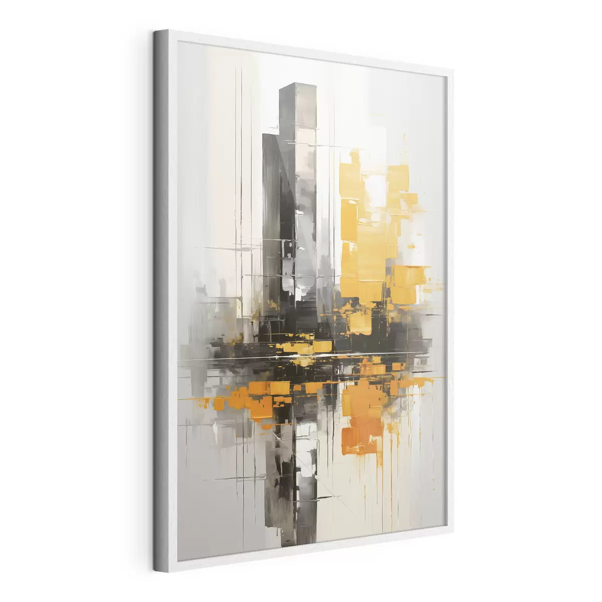 Poster Abstraktion mit Wolkenkratzern f45162