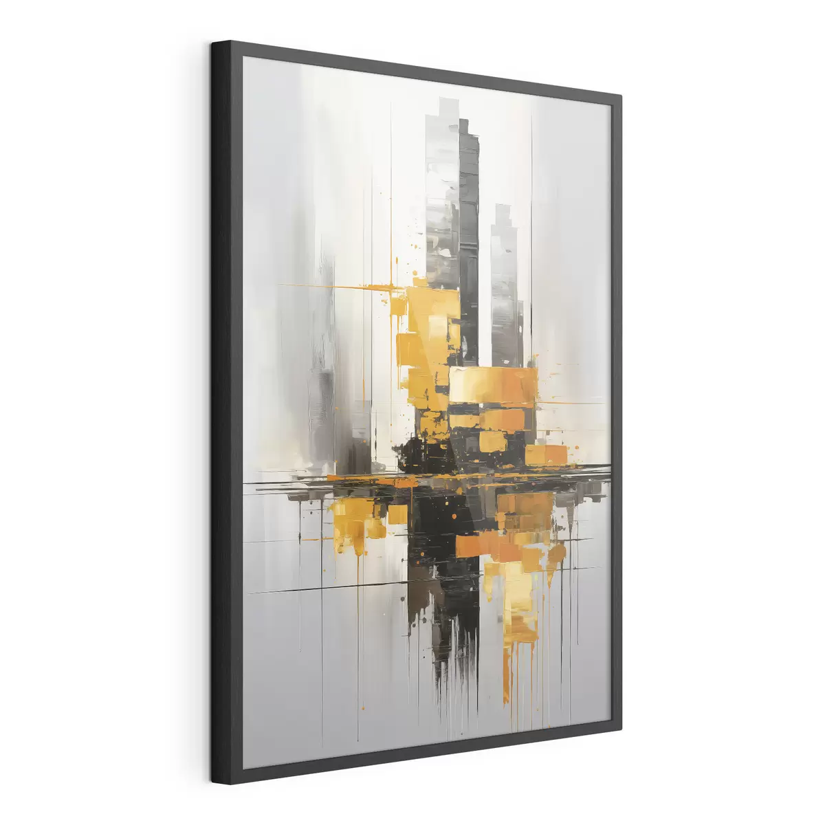 Poster Abstraktion mit Wolkenkratzern f45163
