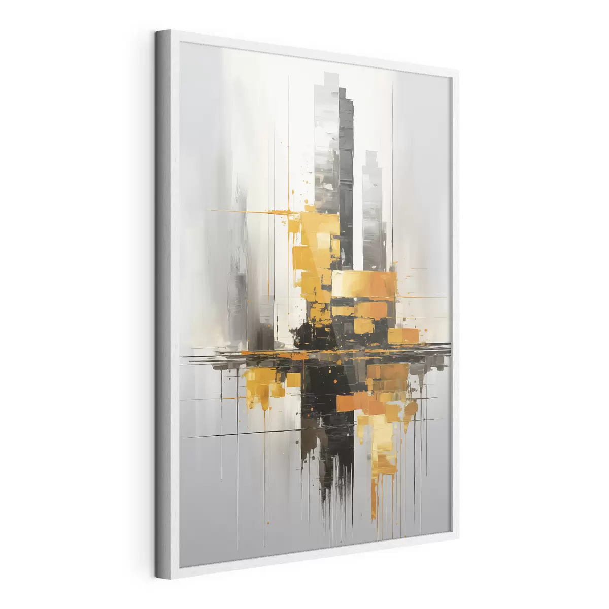 Poster Abstraktion mit Wolkenkratzern f45163