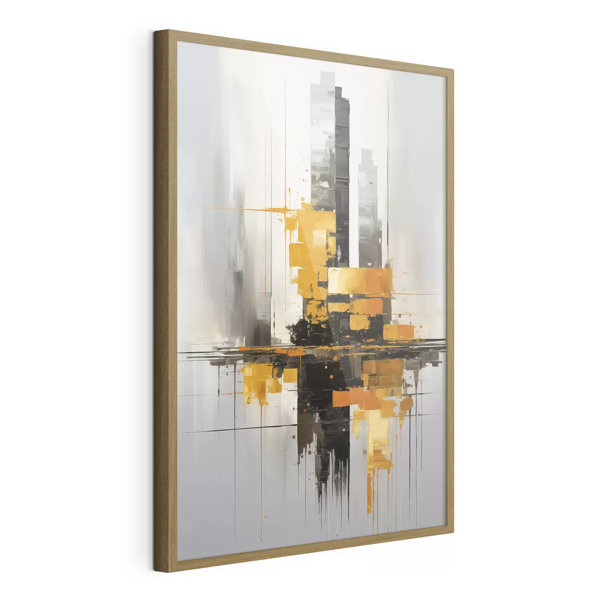 Poster Abstraktion mit Wolkenkratzern f45163