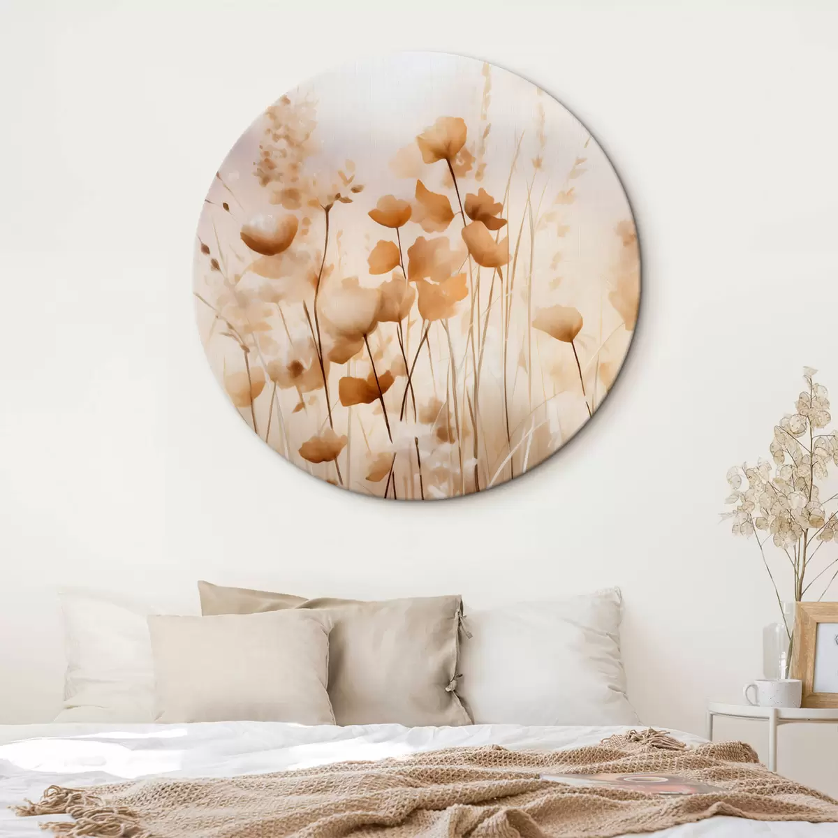 Runde Wandbilder Abstrakte Wildblumen r44413