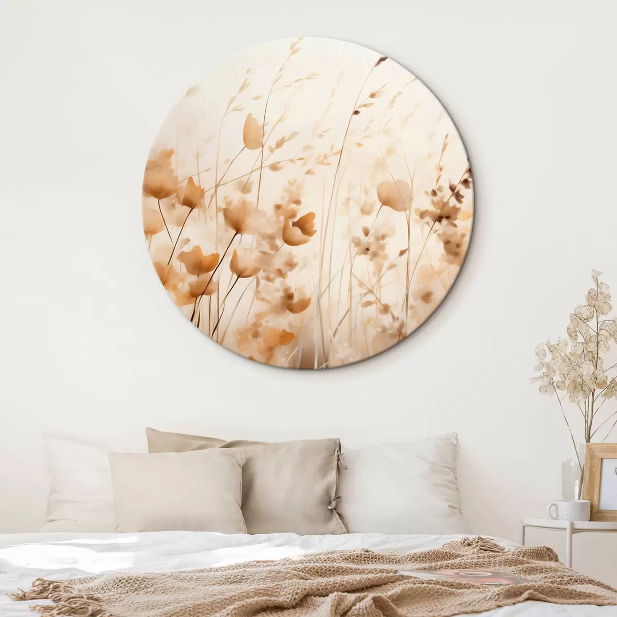 Runde Wandbilder Abstrakte Wildblumen r45063