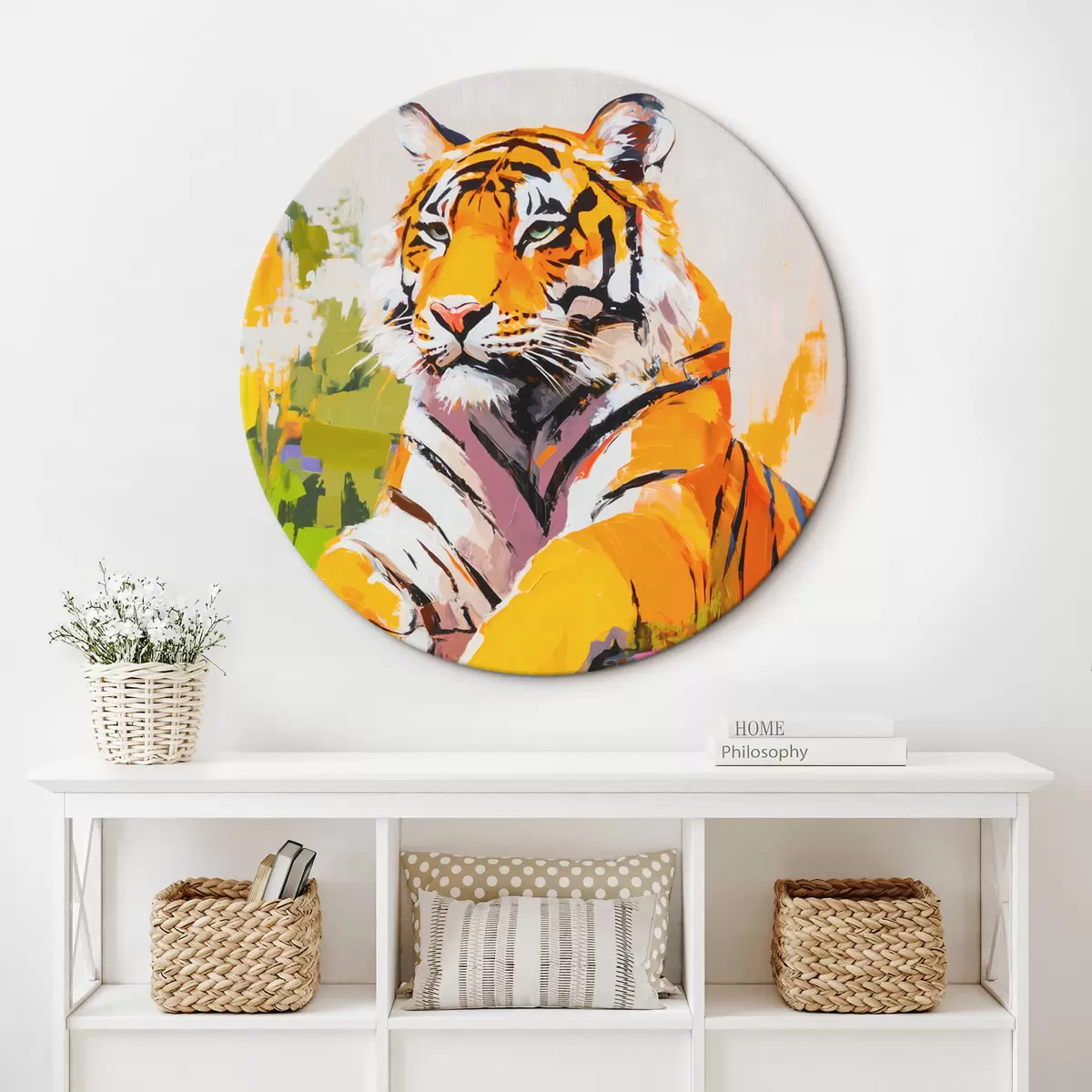 Runde Wandbilder Tiger r45070