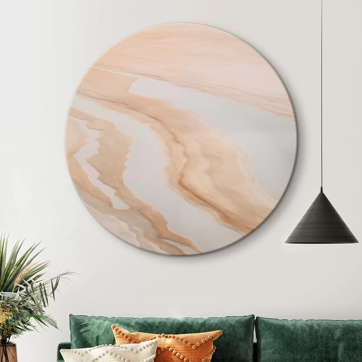 Runde Wandbilder Minimalistische Landschaft r45206
