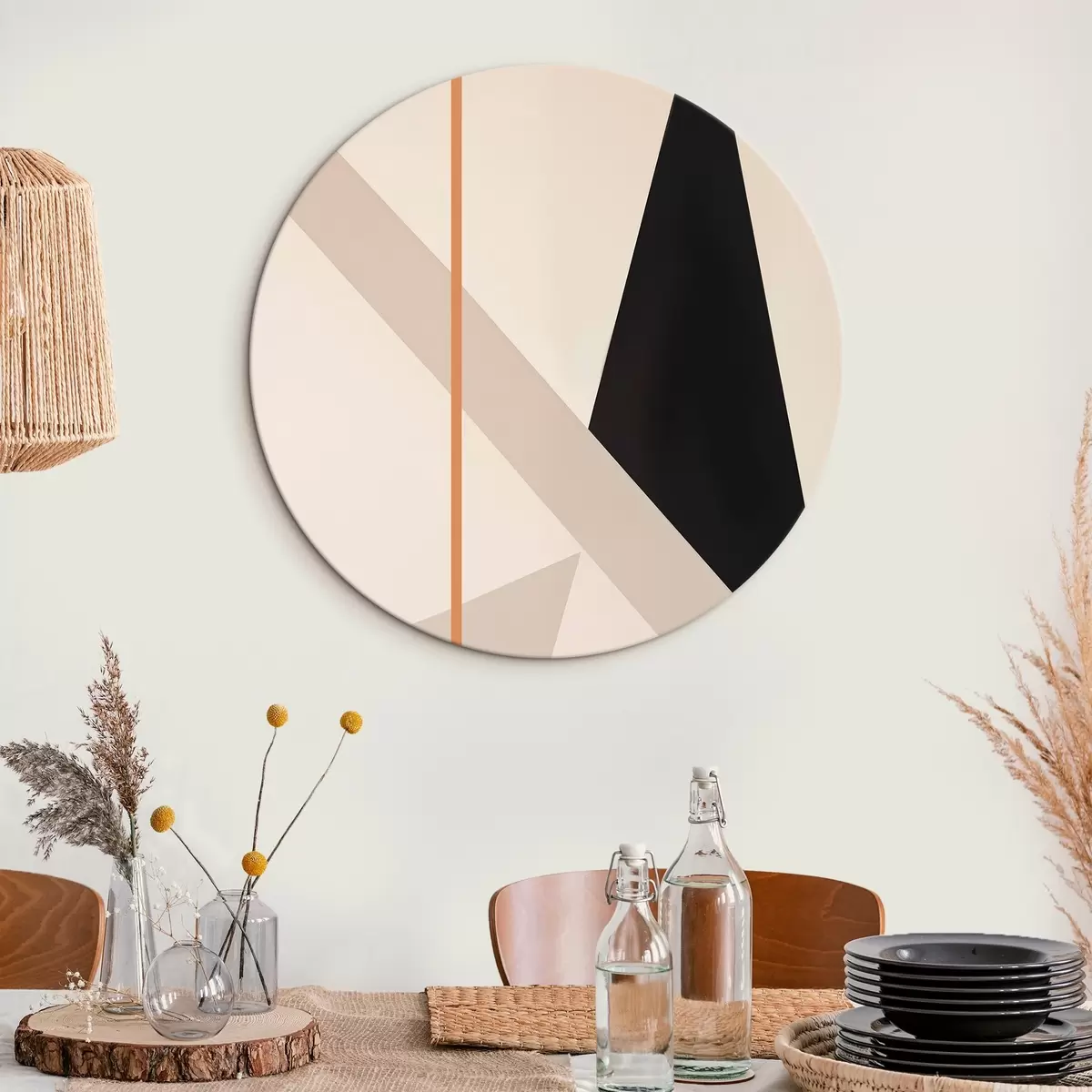 Runde Wandbilder Geometrische Abstraktion r45211