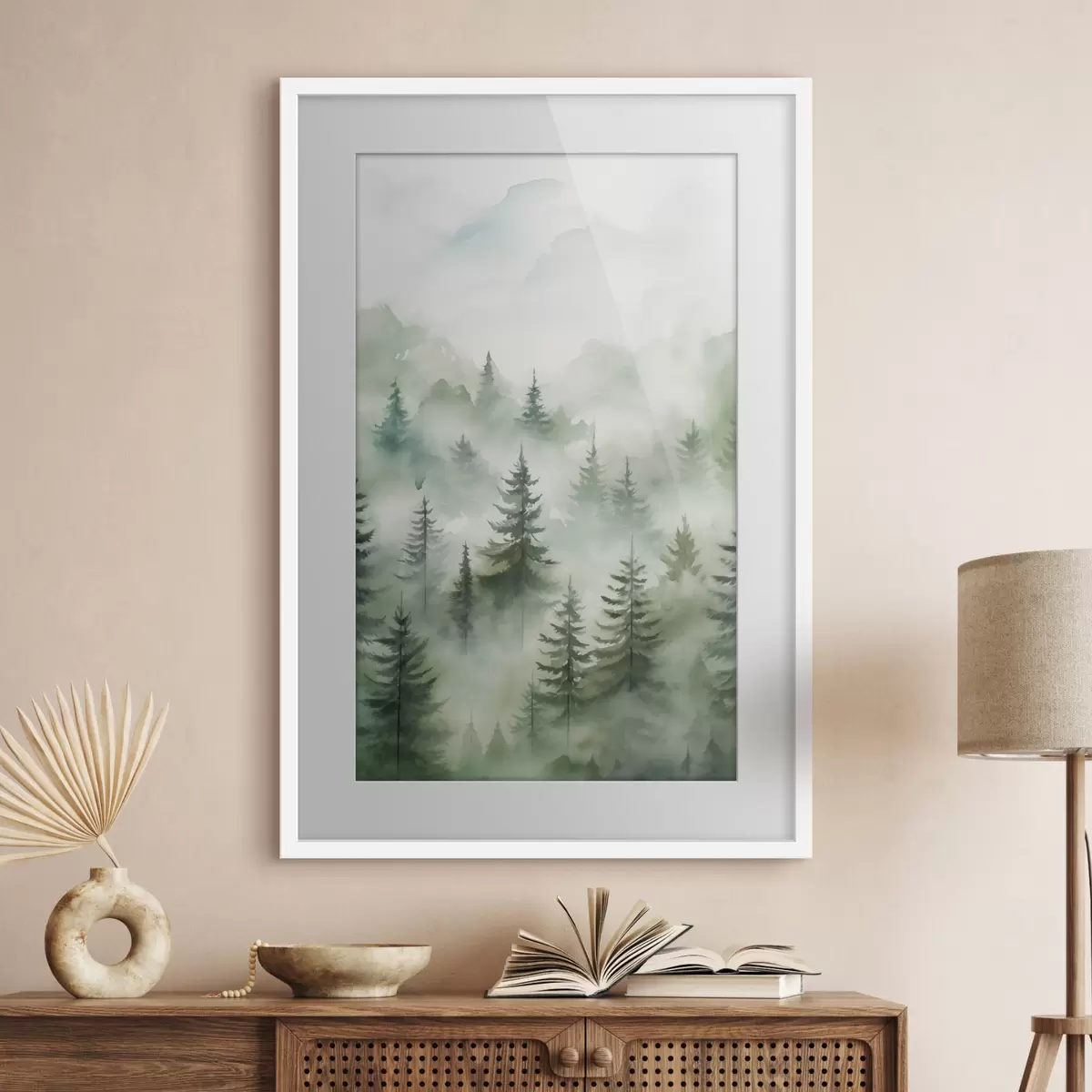 Poster Wald im Nebel f45207