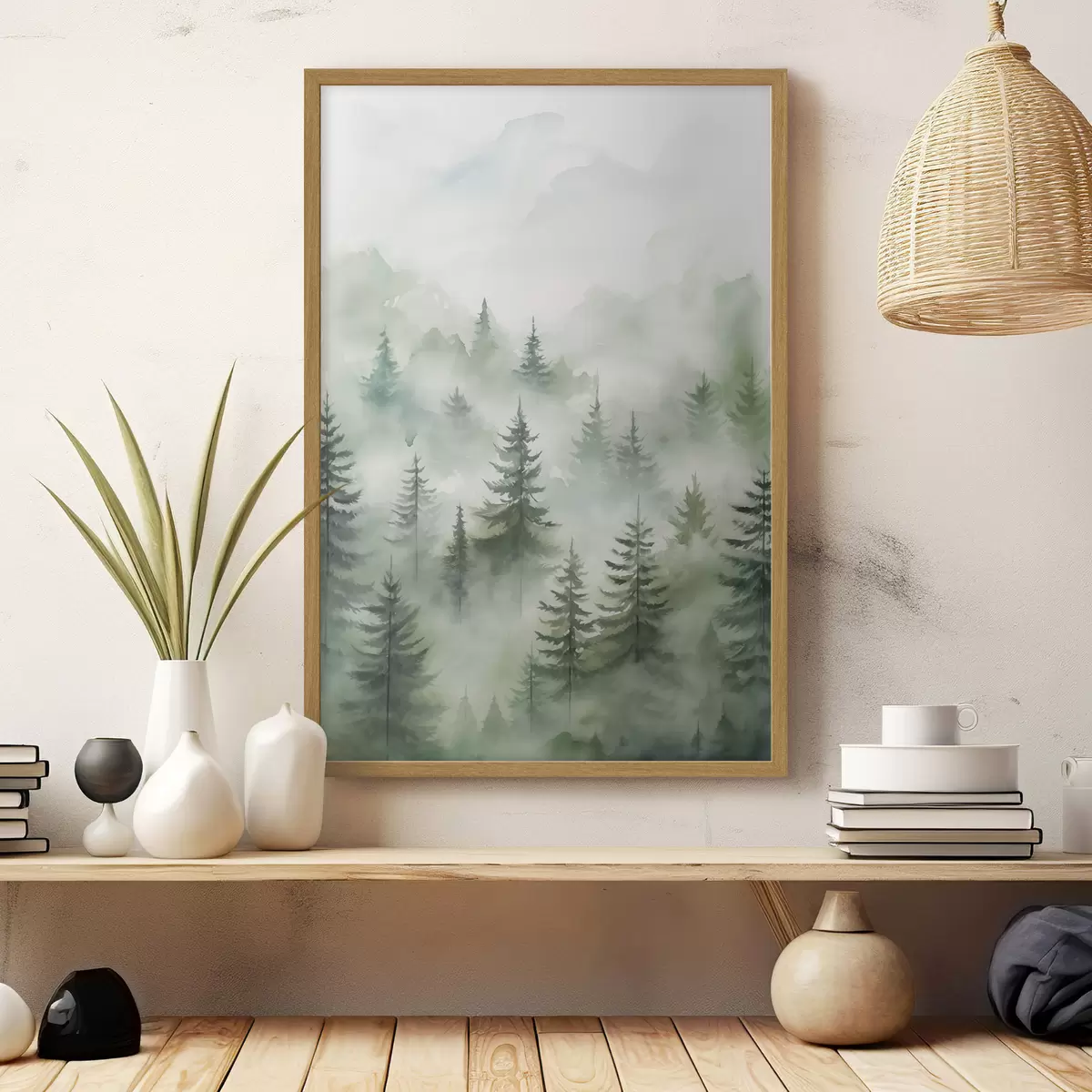 Poster Wald im Nebel f45207