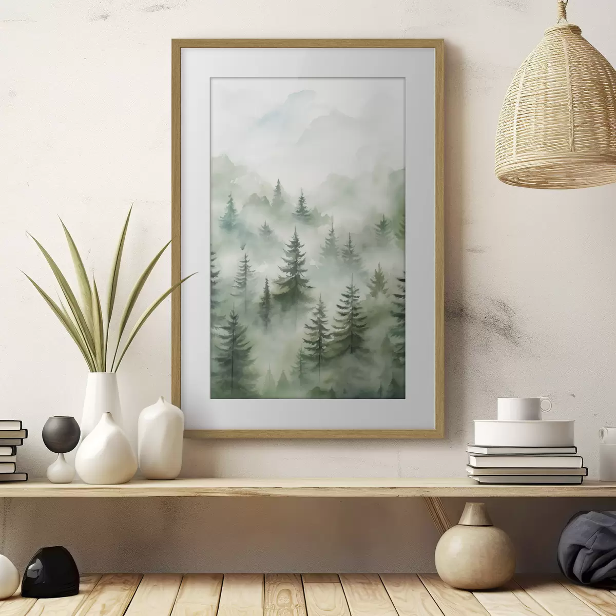 Poster Wald im Nebel f45207