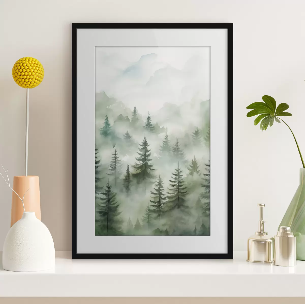 Poster Wald im Nebel f45207
