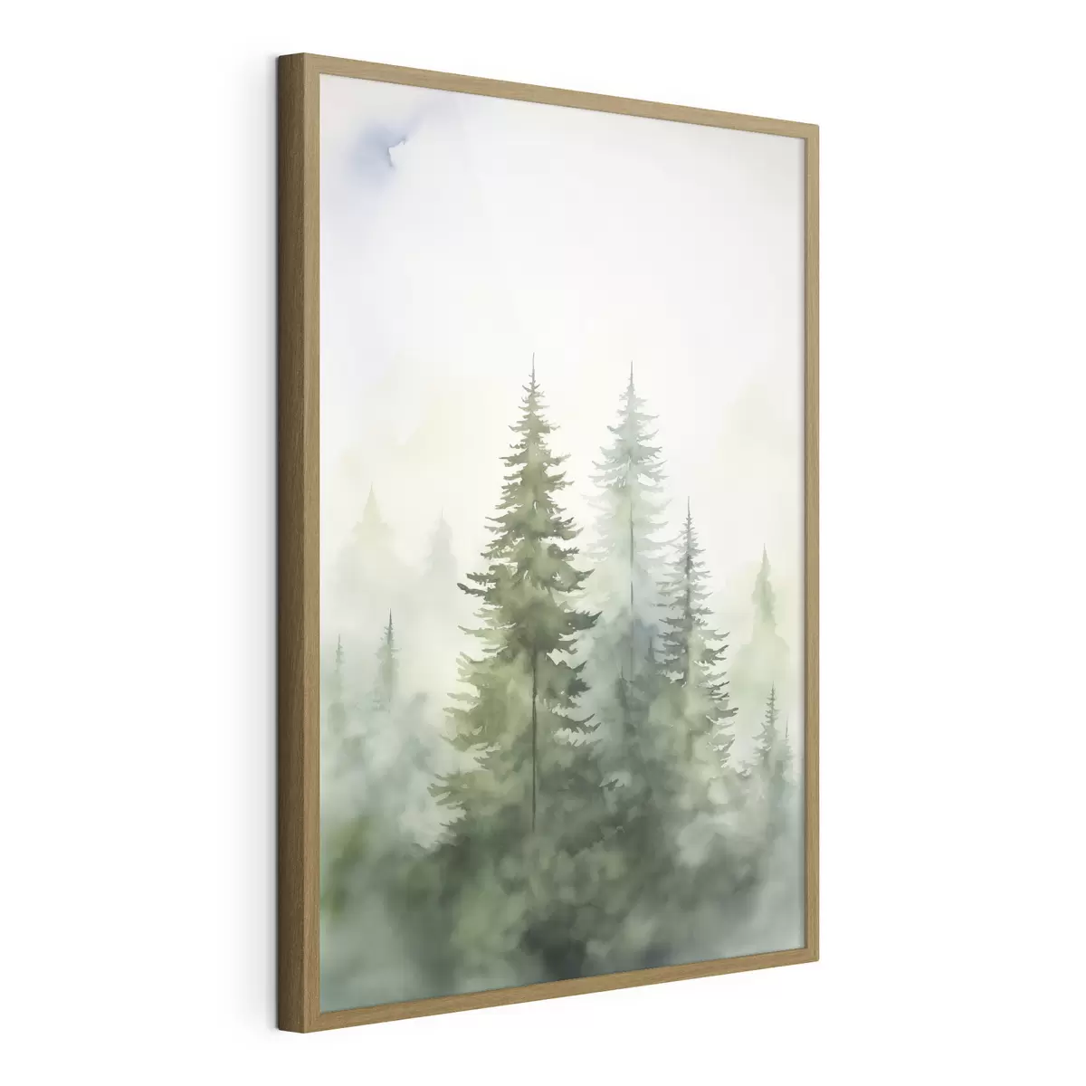 Poster Tannenbäume im Nebel f45208