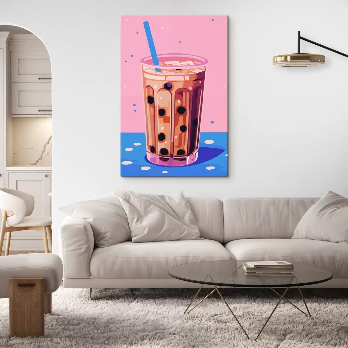 Fototapete Gläser mit Bubble Tea s45217