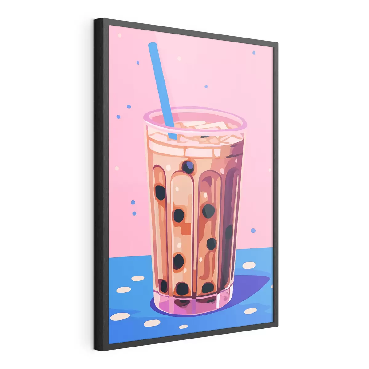 Poster Gläser mit Bubble Tea f45217