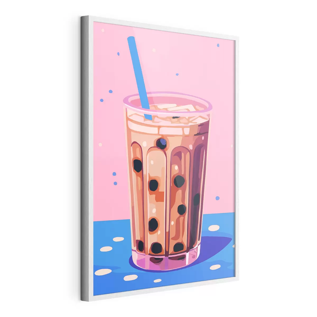 Poster Gläser mit Bubble Tea f45217