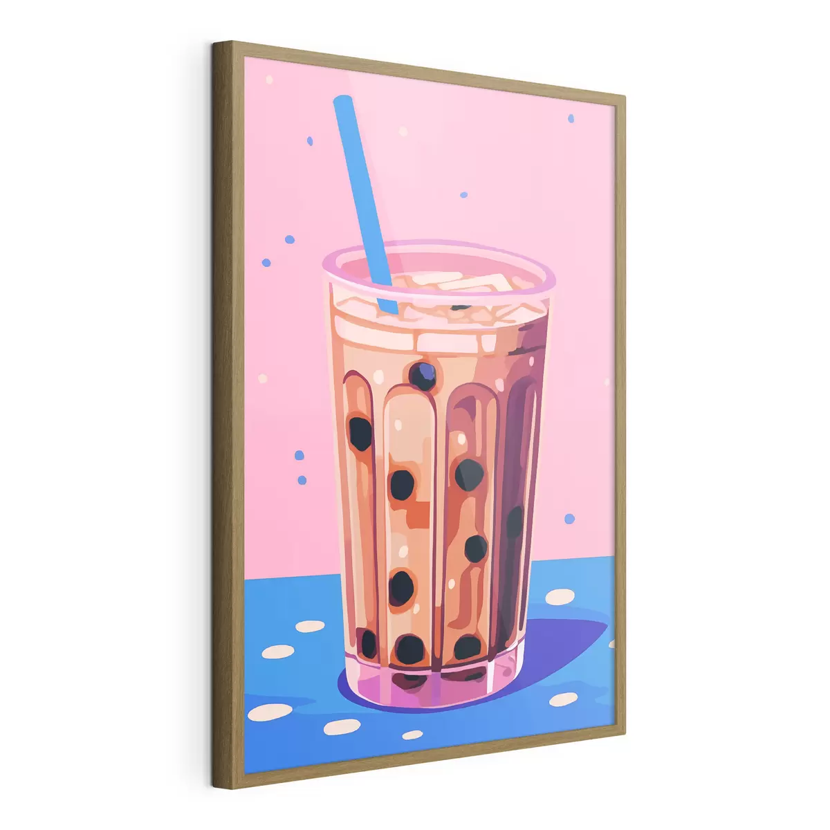 Poster Gläser mit Bubble Tea f45217