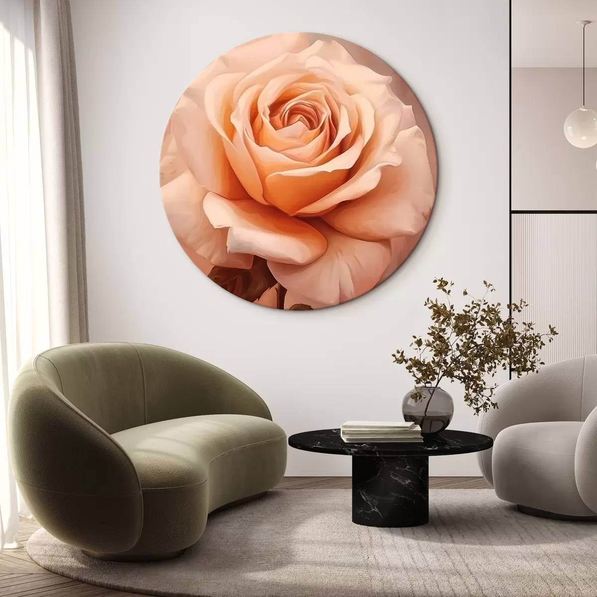 Runde Wandbilder Rose r45226
