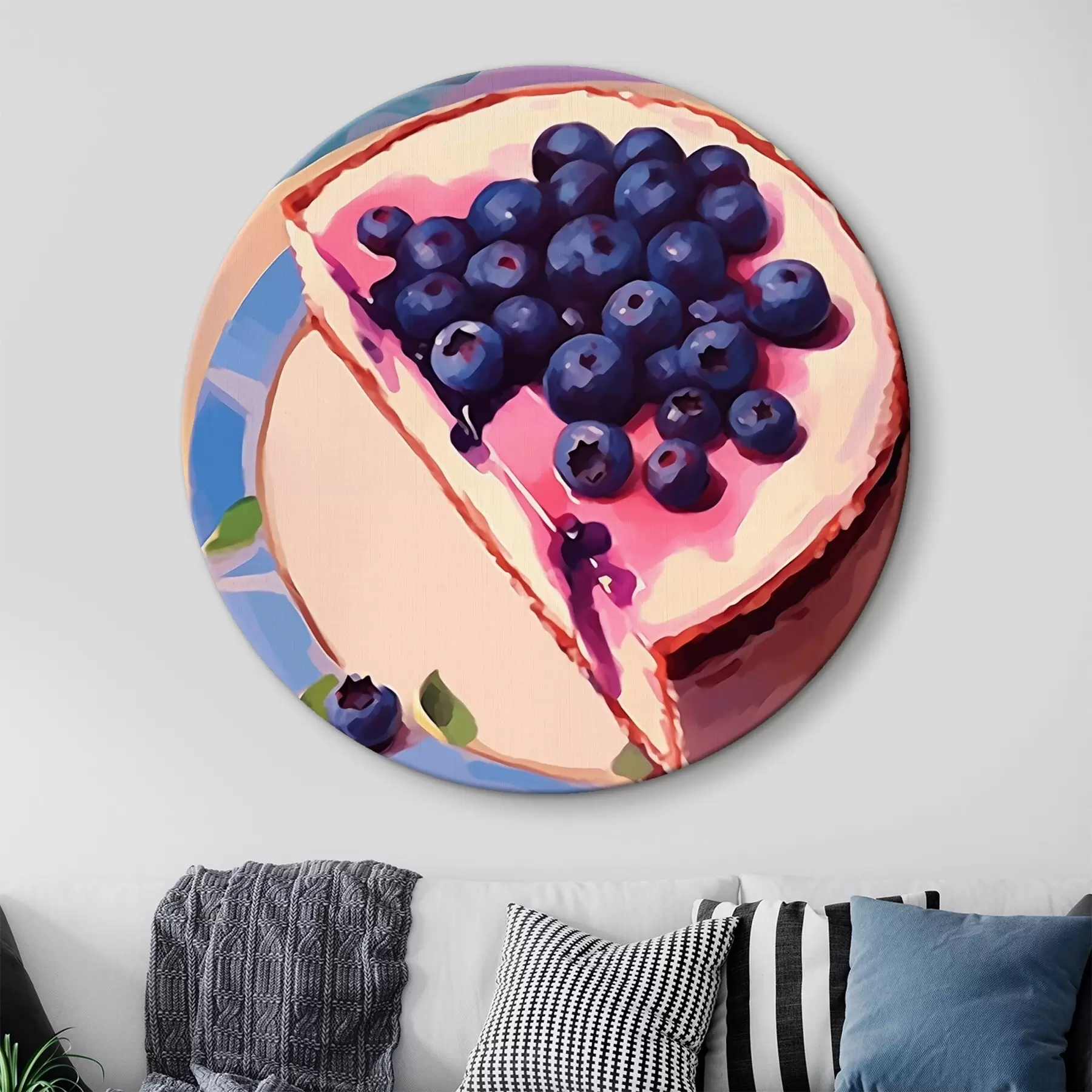 Fototapete Käsekuchen mit Heidelbeeren r45229