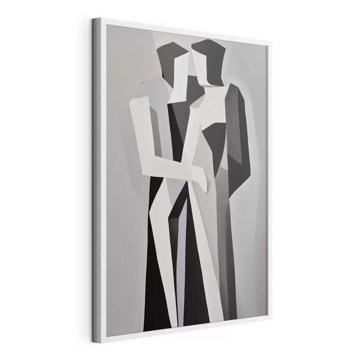 Poster Abstrakte Figuren in Monochrom f45155