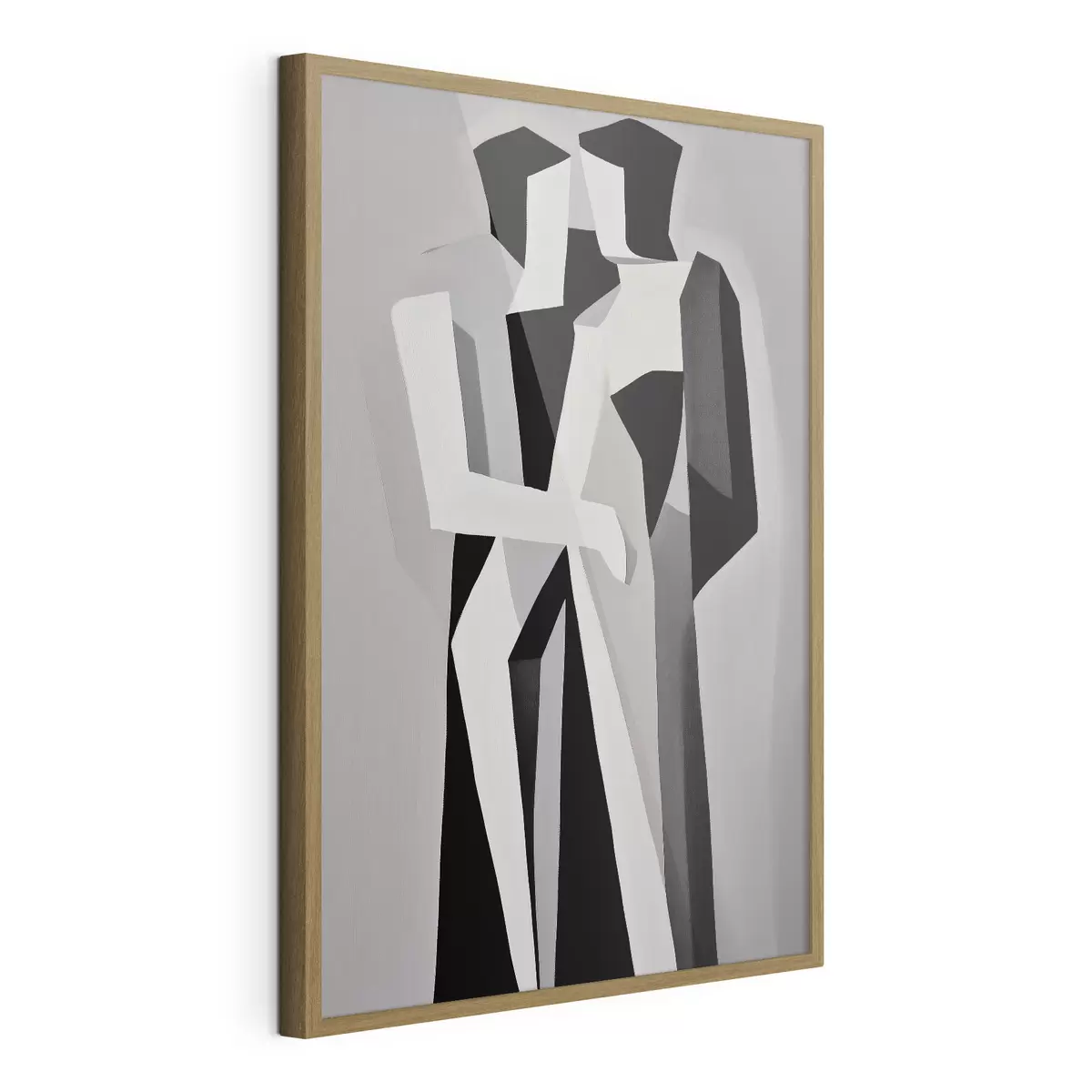 Poster Abstrakte Figuren in Monochrom f45155