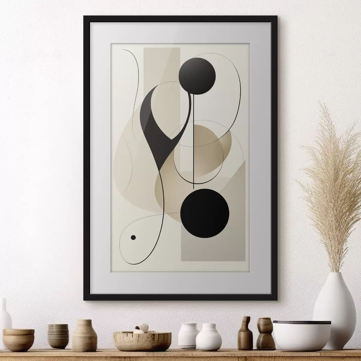 Poster Choreografie schwarzer Punkte f45197