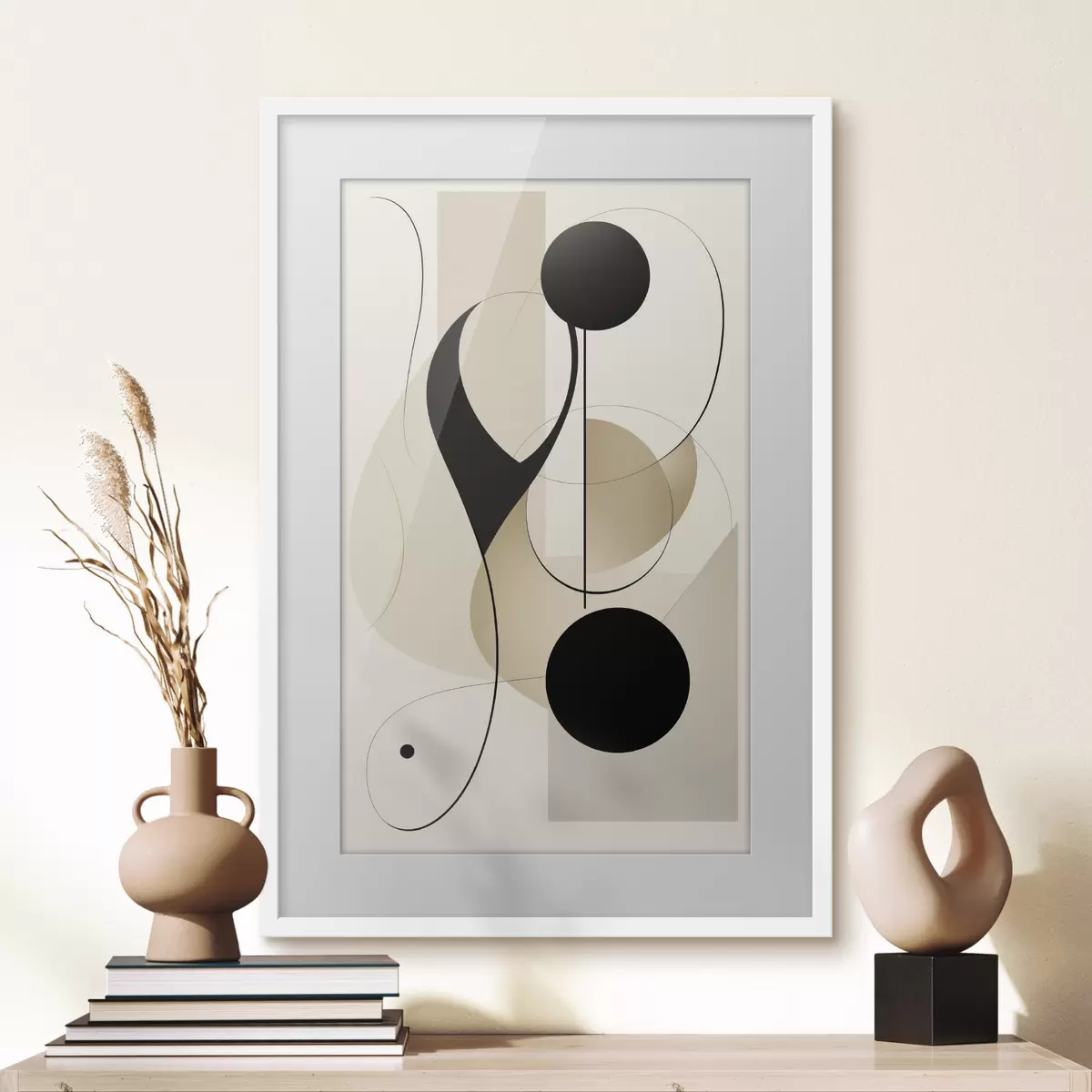 Poster Choreografie schwarzer Punkte f45197