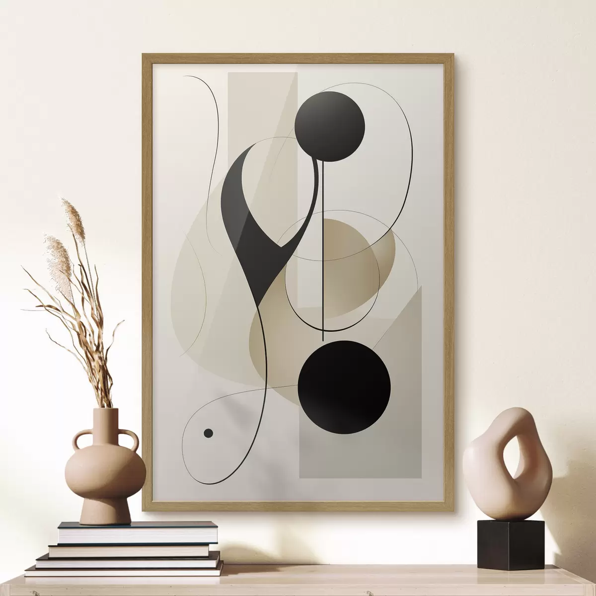Poster Choreografie schwarzer Punkte f45197