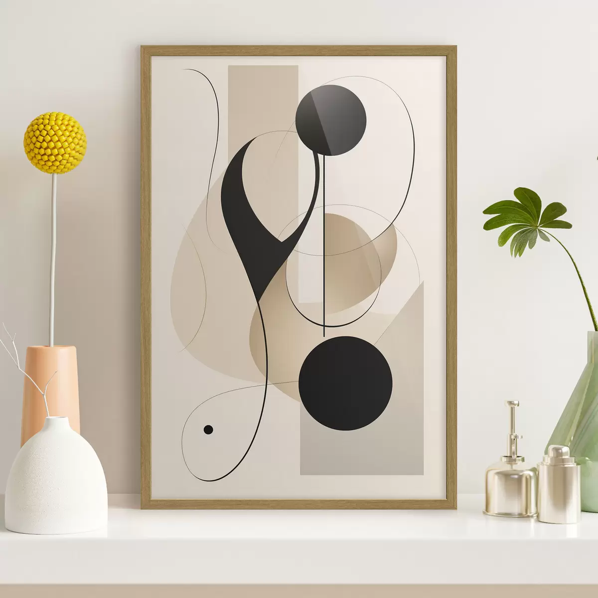 Poster Choreografie schwarzer Punkte f45197