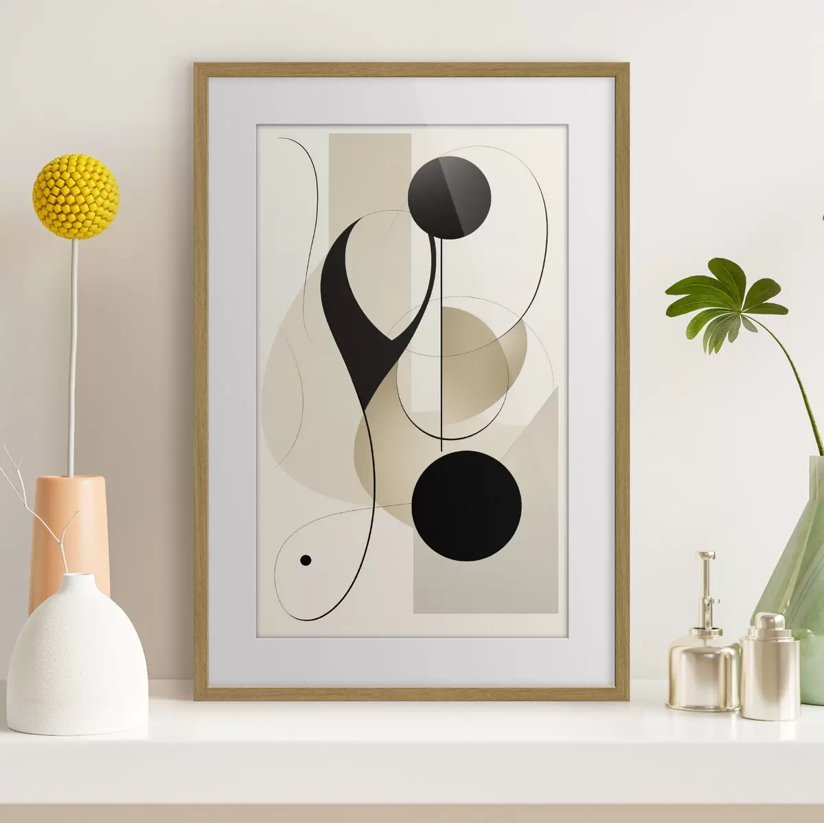 Poster Choreografie schwarzer Punkte f45197
