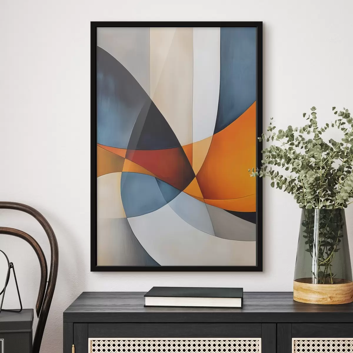 Poster Abstraktion mit geometrischen Formen f45201