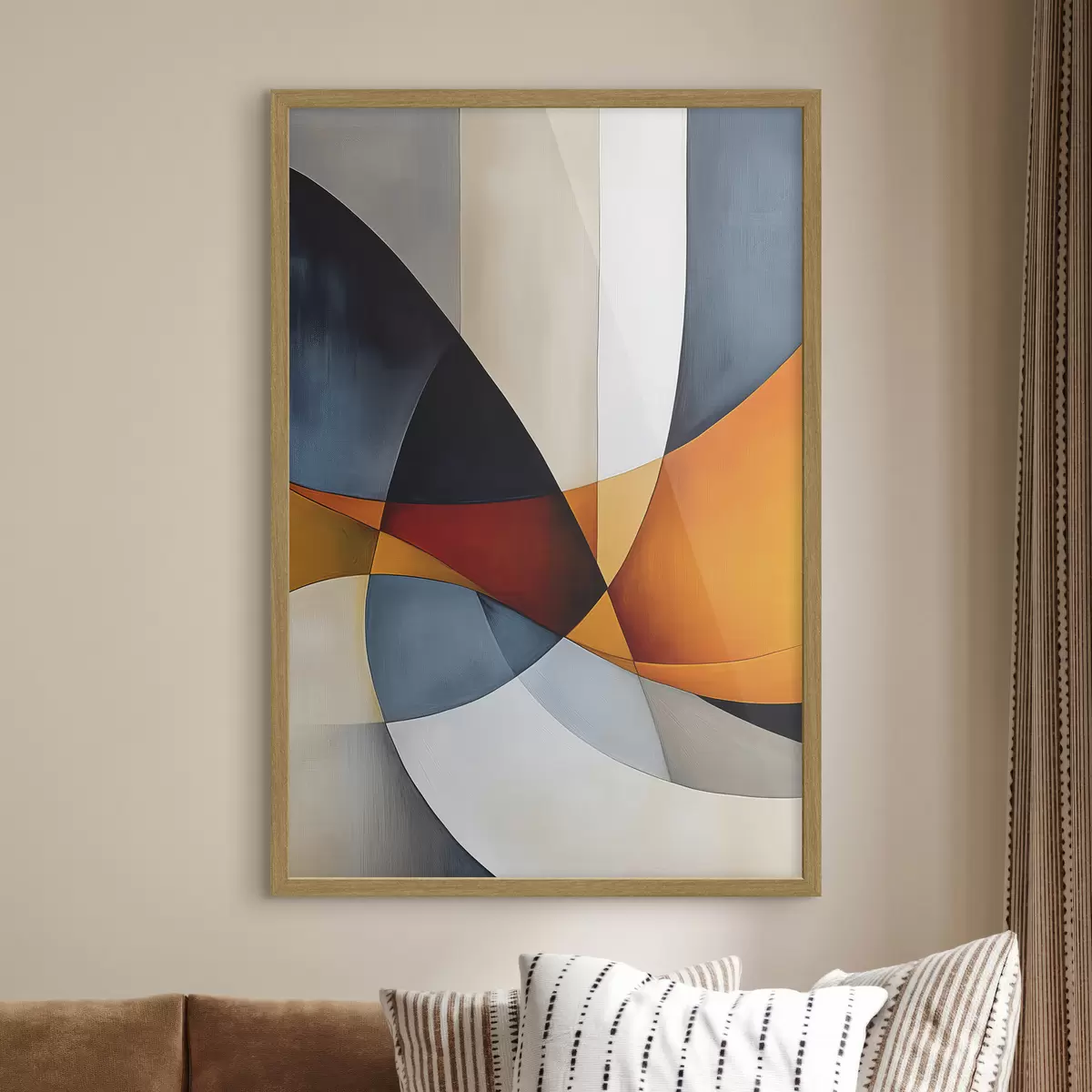Poster Abstraktion mit geometrischen Formen f45201