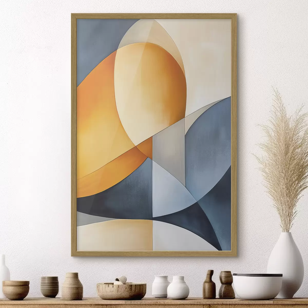 Poster Abstraktion mit geometrischen Formen f45202