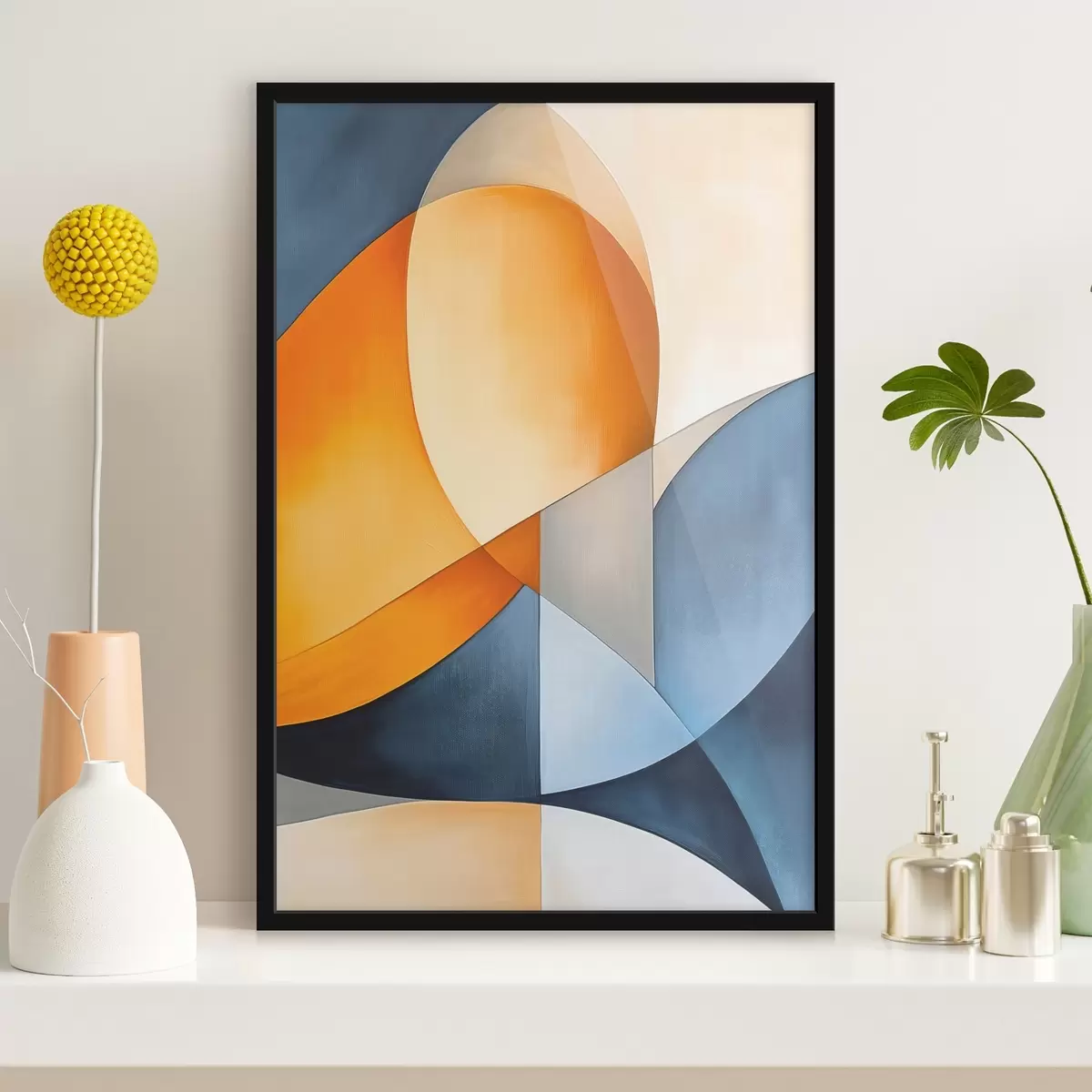 Poster Abstraktion mit geometrischen Formen f45202