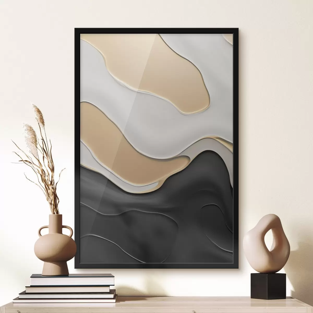 Poster Abstrakte elegante Kurven f45203