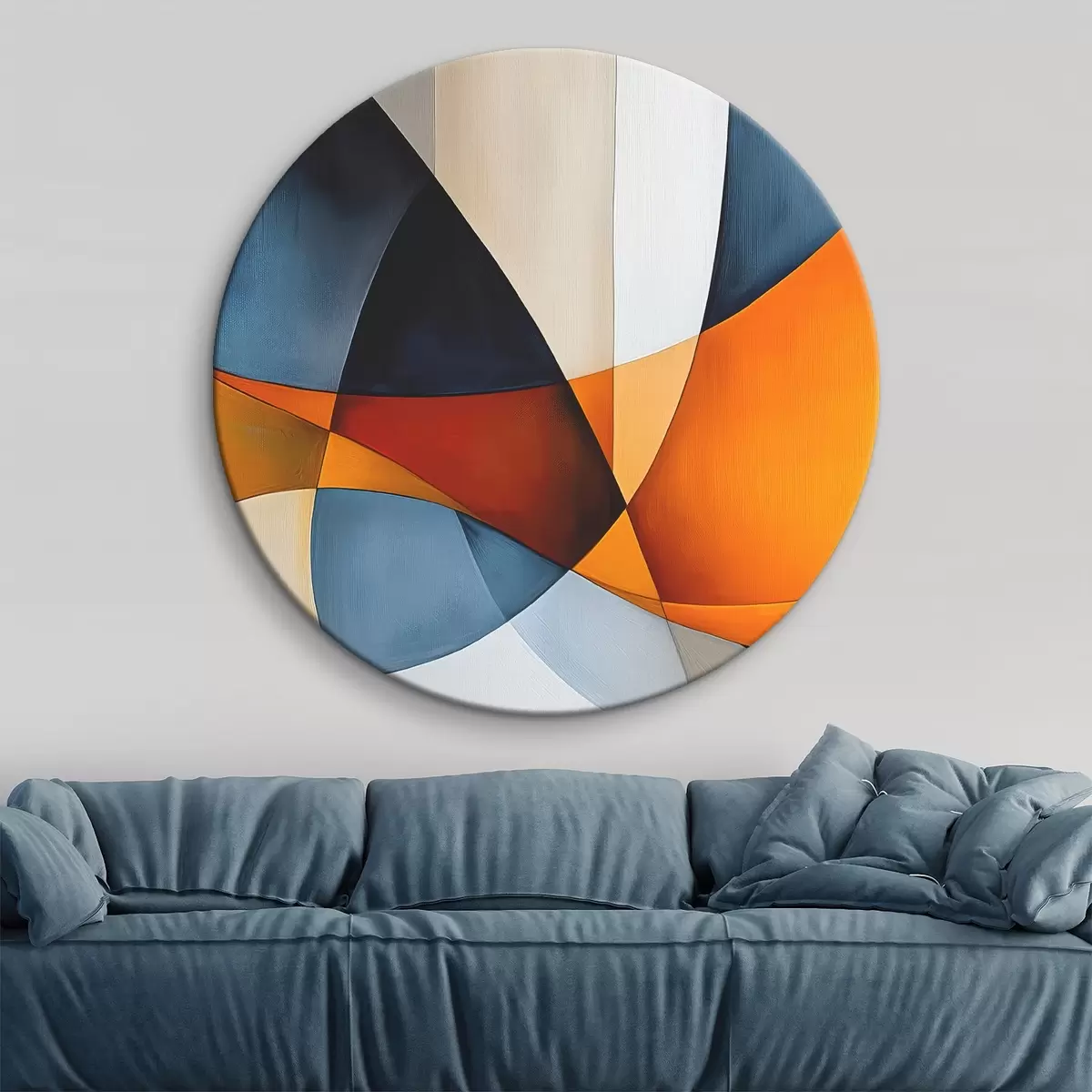 Runde Wandbilder Abstraktion mit geometrischen Formen r45201