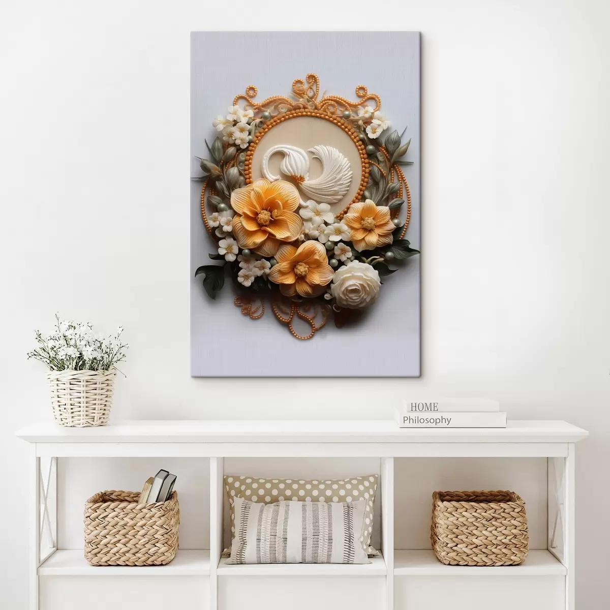 Fototapete Abstrakte Komposition von Blumen s44553