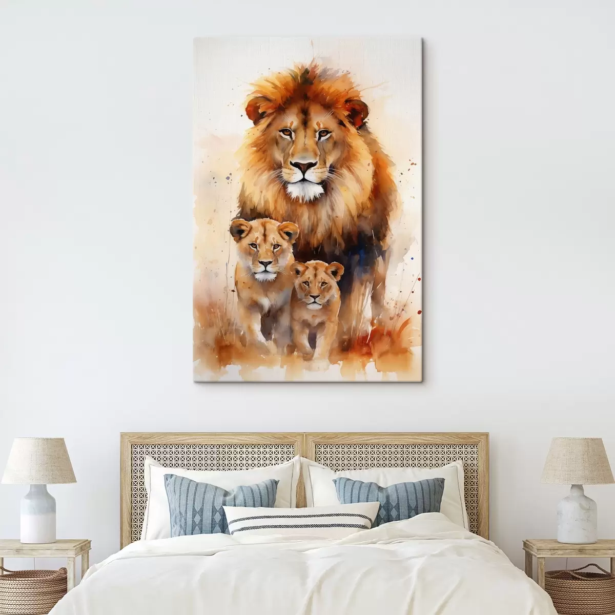 Fototapete Eine Familie von Löwen s44555