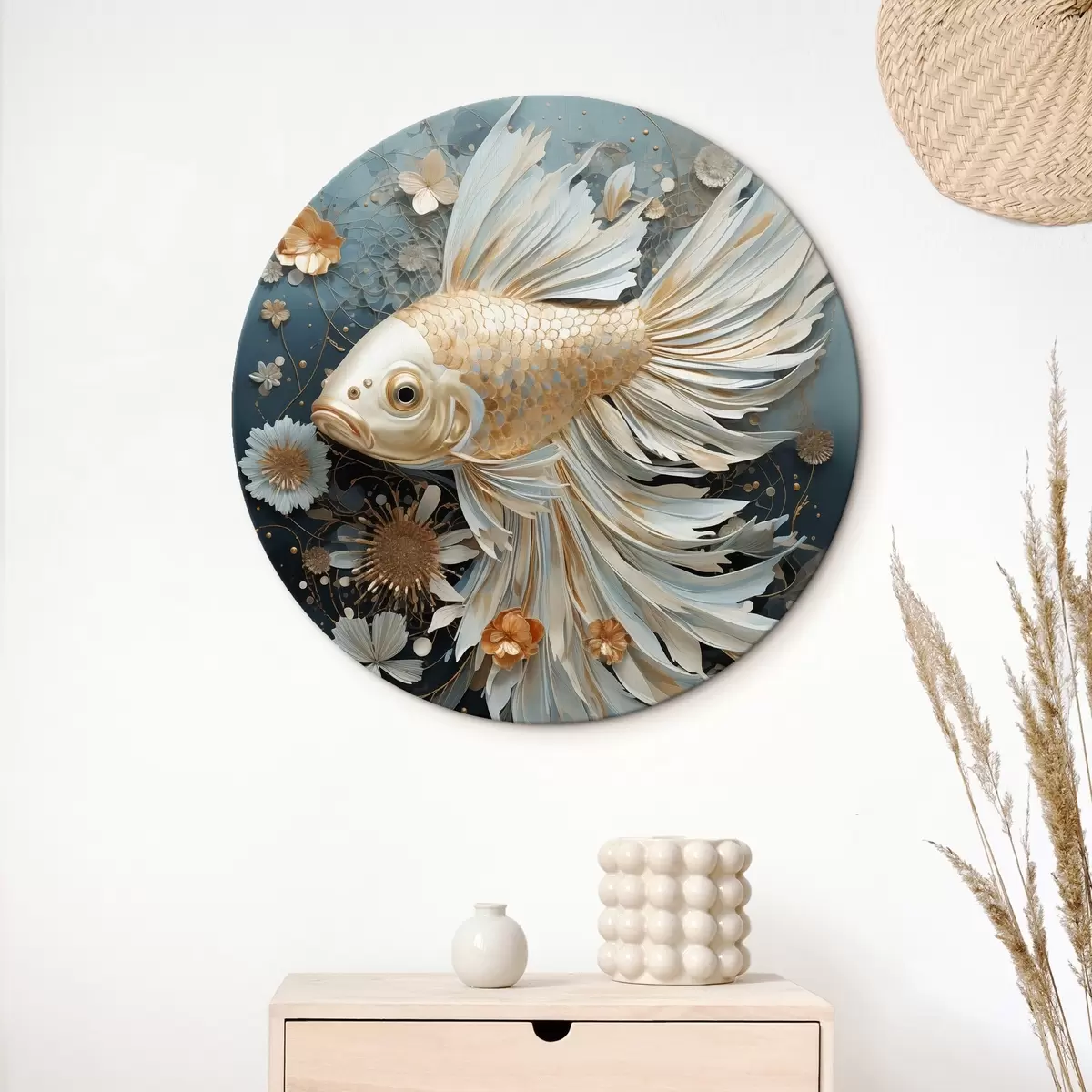 Runde Wandbilder Ein prächtiger Fisch r44556