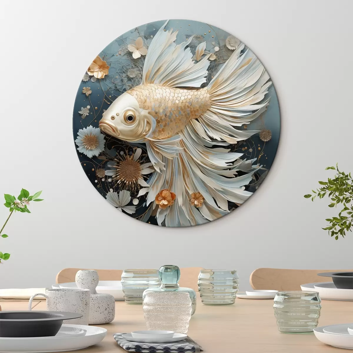Runde Wandbilder Ein prächtiger Fisch r44556
