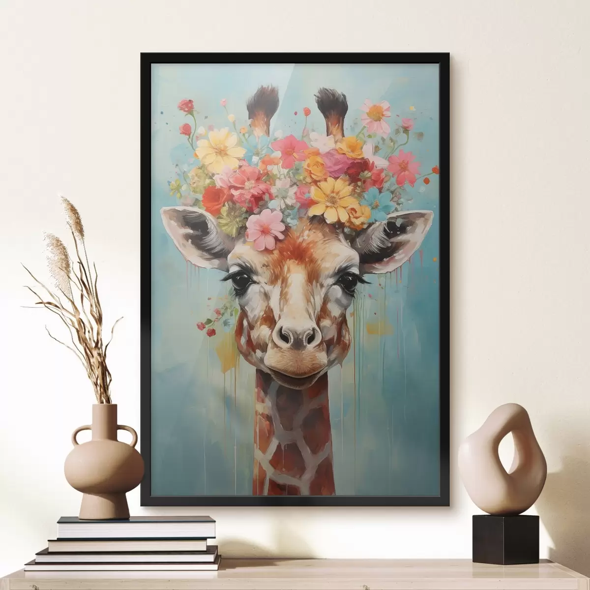 Poster Eine niedliche Giraffe f44557
